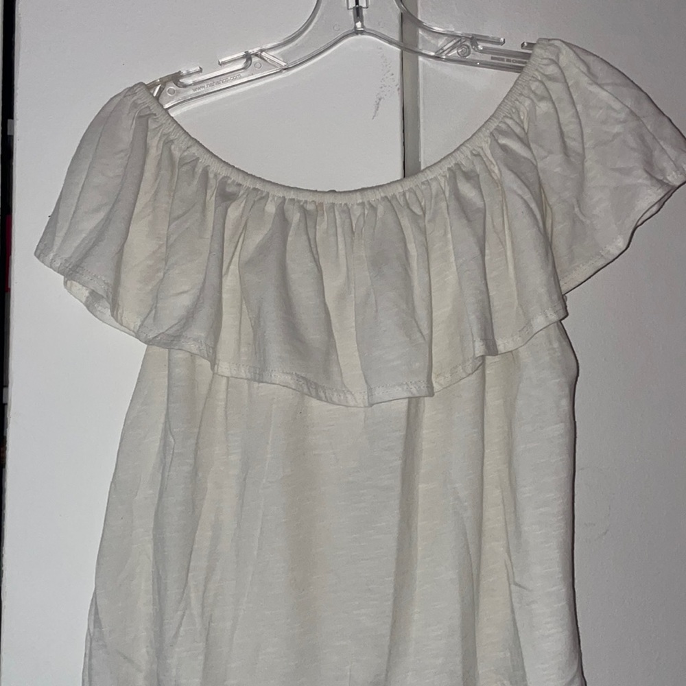 off the shoulder white blouse
